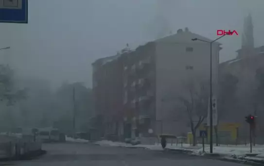 Erzurum'da Soğuk Hava Etkili: Ağaçlar Kırağı, Araç Camları Buz Tuttu