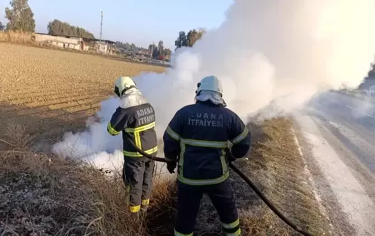 Kozan'da Pikap Yangını: Bir Yaralı
