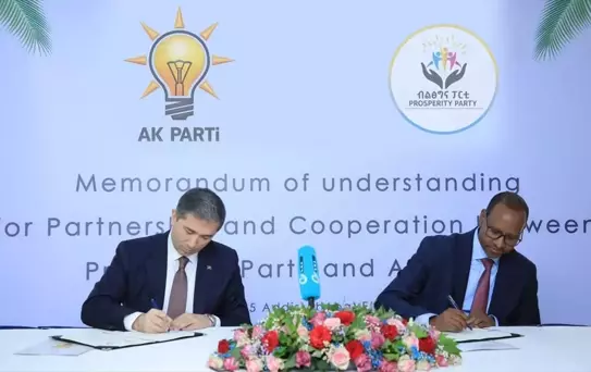 AK Parti ile Etiyopya'daki iktidar partisi Refah arasında mutabakat zaptı imzalandı