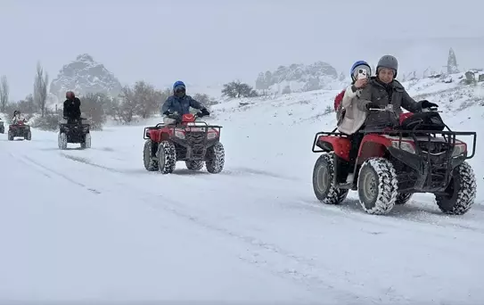 Kapadokya Beyaz Örtüyle Kaplandı