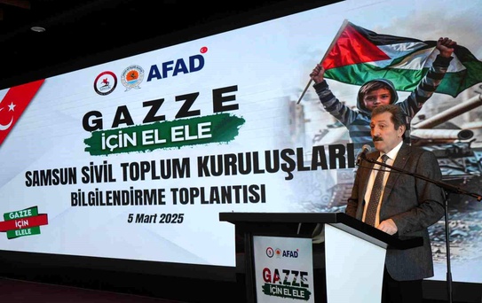 Samsun Valisi Tavlı: 'Gazze'yi yalnız bırakmayacağız'