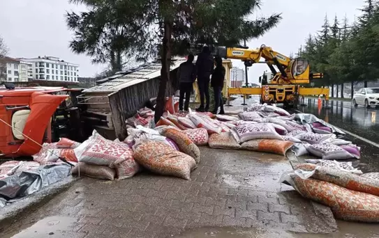 Ordu'da Tır Devrildi: 1 Yaralı