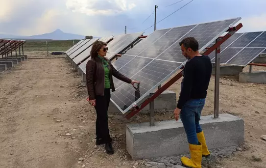 Iğdır'da Güneş Enerjisiyle Su Taşıyan Sistem