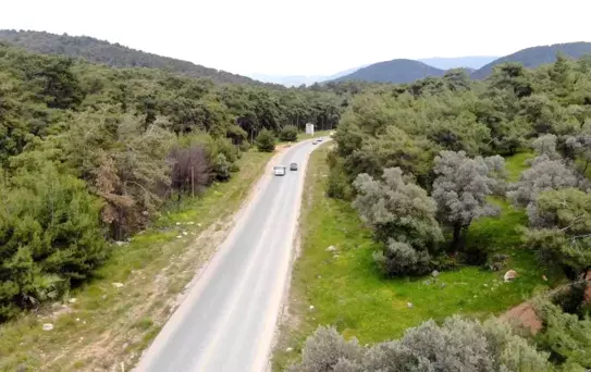 Bodrum'da Dron ile Trafik Denetimi