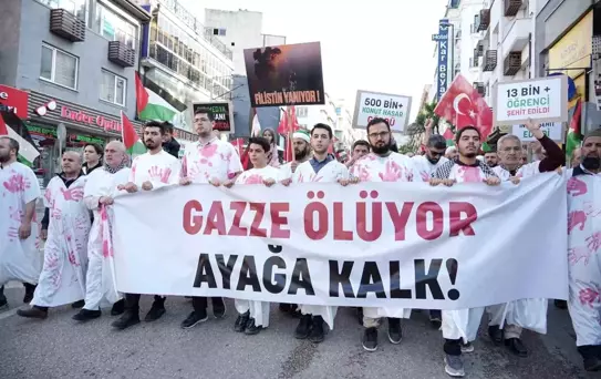 Bursa'da Gazze'ye Destek Yürüyüşü