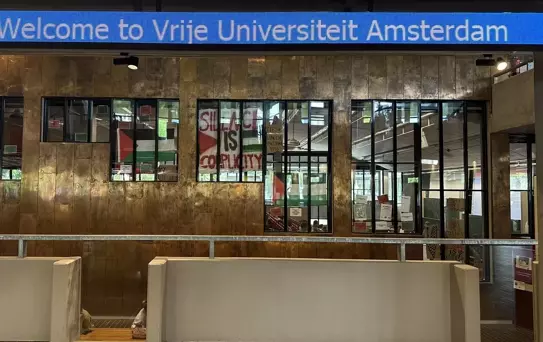 Hollanda'da Filistin Destekçileri Eylemde