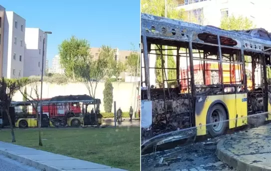 Başakşehir'de İETT Otobüsü Yangın Çıkardı