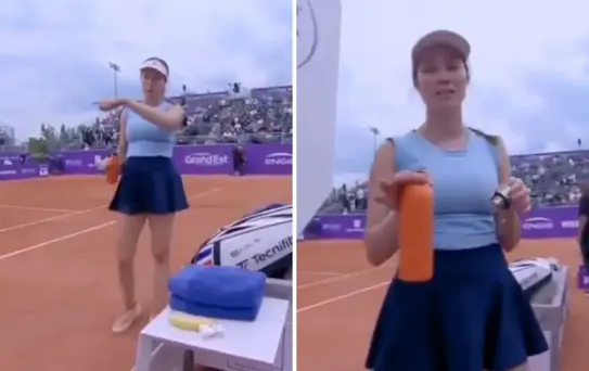 Tenis yıldızı, uygunsuz davranışta bulunan kameramana çıkıştı