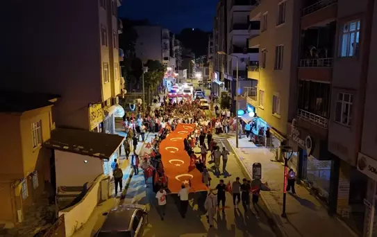 Alaçam'da 15 Temmuz Yürüyüşü