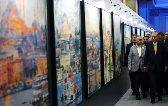 Cumhurbaşkanı Erdoğan, 'Beş Ressam Bir Şehir Canım İstanbul' sergisinin açılışında konuştu: (1)