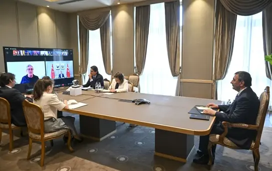 Cumhurbaşkanı Yardımcısı Yılmaz, Ukrayna konusundaki 'Gönüllüler Koalisyonu Liderler Toplantısı'na katıldı Açıklaması