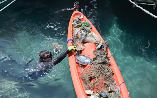 Demre'de Deniz Dibi Temizliği