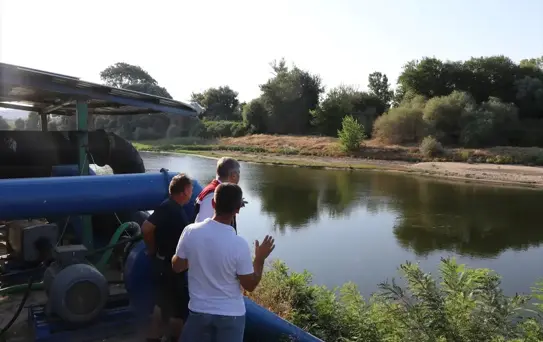 Edirne Tarım Müdürü Meriç Nehri'nde İncelemede Bulundu