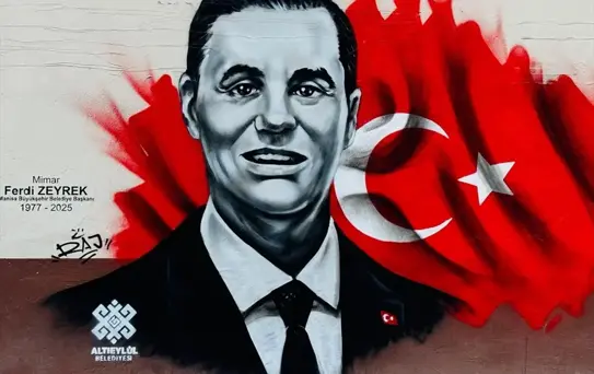 Ferdi Zeyrek'in Resmi Ortaokulda