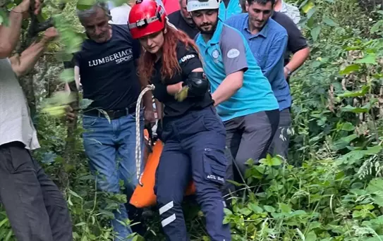 Piraziz'de Yamaçtan Düşen Yaşlı Adam Yaralandı