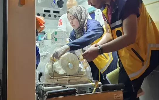 Muş'ta Kalp Rahatsızlığı Olan Bebek Ankara'ya Sevk Edildi