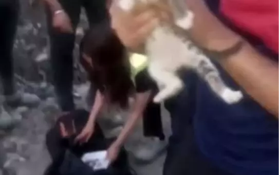 Osmaniye'de Yavru Kedi Fore Kazık Kuyusundan Kurtarıldı