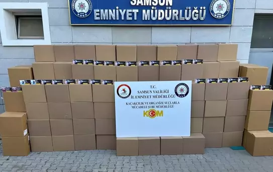 Samsun'da 2.2 Milyon Kaçak Makaron Ele Geçirildi
