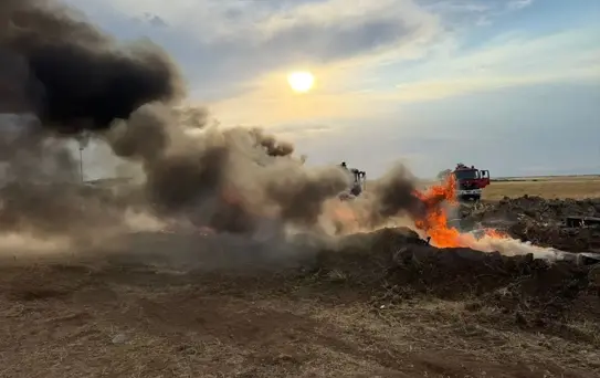 Şırnak'ta Uçak Yangını Tatbikatı