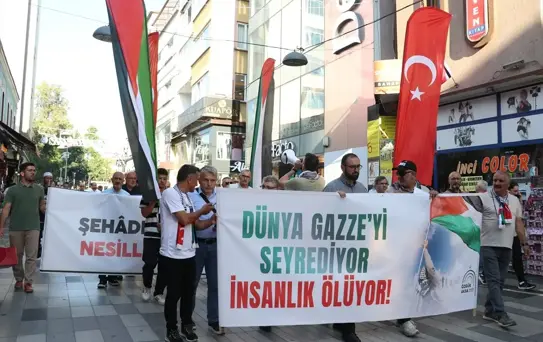 Trabzon'da Gazze'ye destek yürüyüşü yapıldı