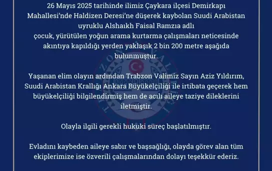 Uzungöl'de Kaybolan Çocuk Bulundu