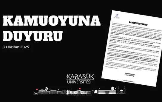 Karabük Üniversitesi'nden Rektör Kırışık'a Açıklama
