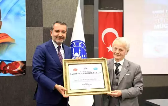 Elazığ'da Kırım Tatar Türklerinin Liderine Fahri Hemşehrilik Beratı