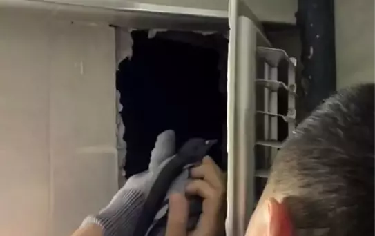 Sivas'ta Sıkışan Güvercin İtfaiye Ekipleri Tarafından Kurtarıldı