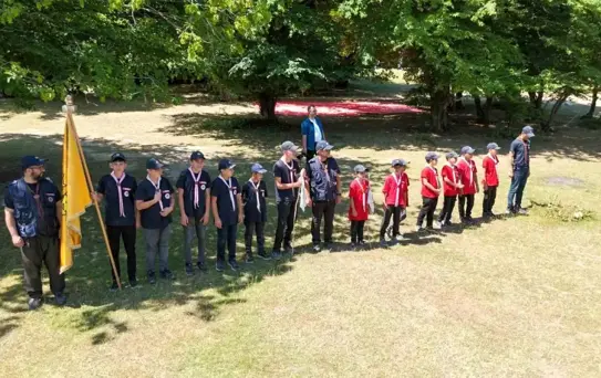 Sinop'ta İzci Kampında Bayrak Töreni