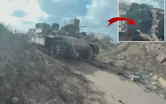  Kassam'dan İsrail askerlerine kanlı pusu! Tanka tırmanıp patlayıcıyı aracın içine bıraktı