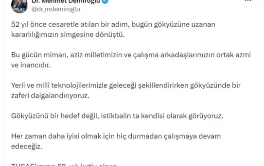TUSAŞ: Gelecek için durmadan çalışacağız
