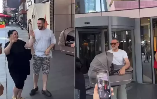İkinci kez dede olma sevincini yaşayan Hüsnü Şenlendirici davul ve zurna eşliğinde kutlama yaptı