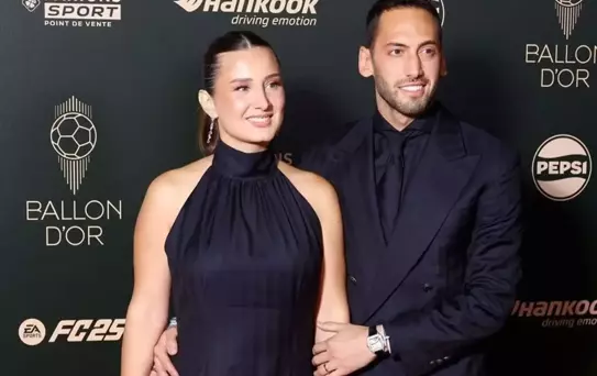 Hakan Çalhanoğlu'nun eşinden olay paylaşım