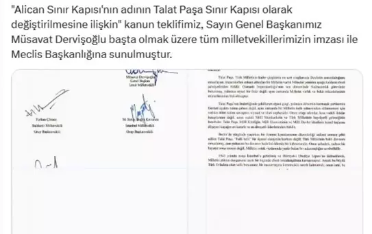 Alican Sınır Kapısı 'Talat Paşa' Oluyor
