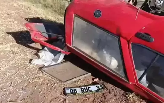 Nallıhan'da Takla Atan Araçta Sürücü Sağ Kurtuldu