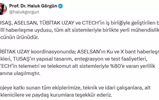 Türkiye'nin Yerli Uydu Gelişimi