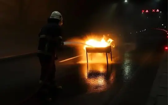 Artvin'de Cankurtaran Tüneli'nde Yangın Tatbikatı Gerçekleştirildi