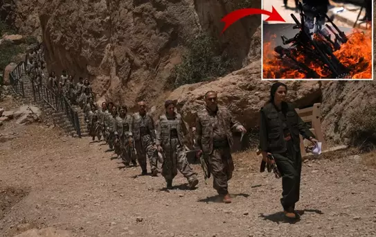  Silah yakma sonrası gözler PKK'nın üzerinde! 11 terör kampı boşaltılacak