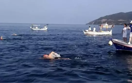 Mudanya Körfezi Açık Deniz Yüzme Maratonu Renkli Görüntülere Sahne Oldu
