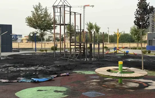 Diyarbakır'da Çocuk Parkı Yangını