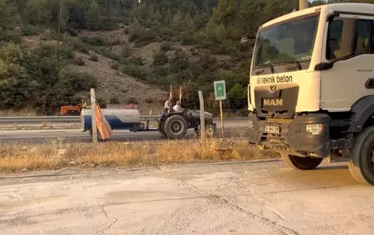 Bursa'da Orman Yangınına Beton Pompasıyla Müdahale