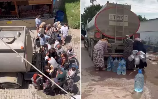 Kentte kriz derinleşiyor! Vatandaşlar tanker ve çeşme önlerinde kuyrukta