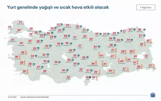 Hafta sonu yurdun büyük bölümünde yağışlı hava hakim olacak