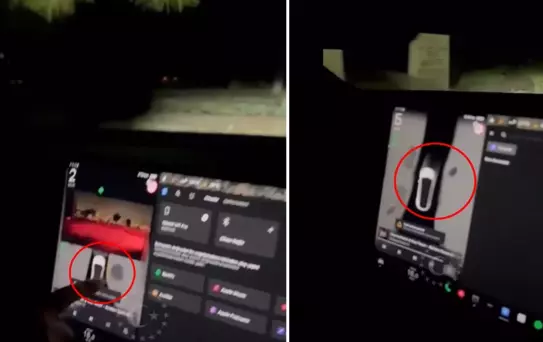 Tesla model aracıyla mezarlığa giren Türk vatandaşı, ekranda beliren uyarıyla şoke oldu