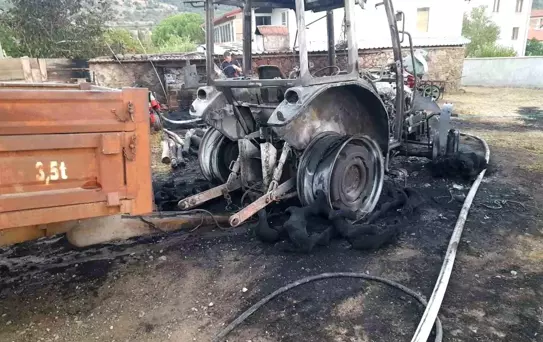 İvrindi'de Traktör Yangını