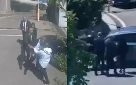 Milletvekilinin oğluna Meclis önünde darp