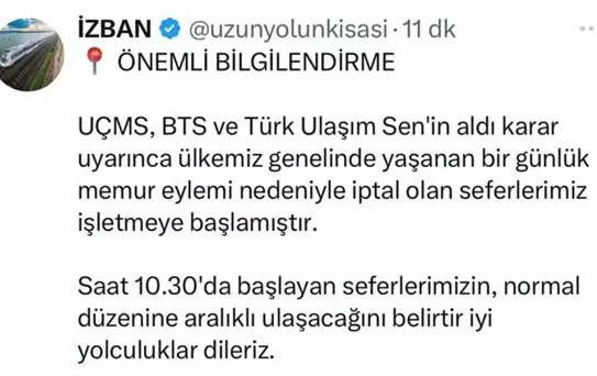İZBAN Seferleri Yeniden Başladı