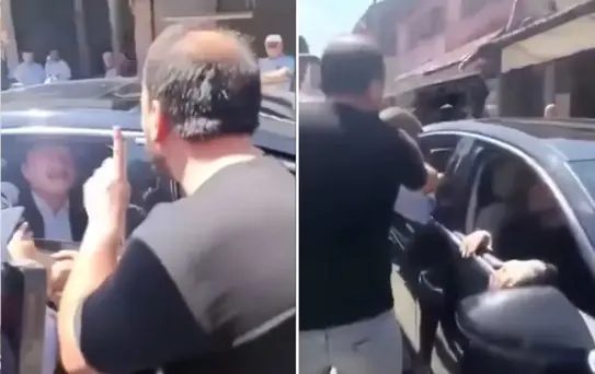 Bahçeli'nin memleketinde Yavuz Ağıralioğlu'nun aracının önünü kestiler