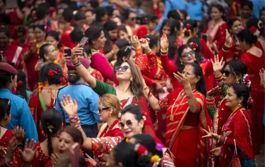 Nepal'de Teej Festivali Kutlandı