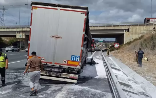 Kuzey Marmara Otoyolu'nda TIR yangını